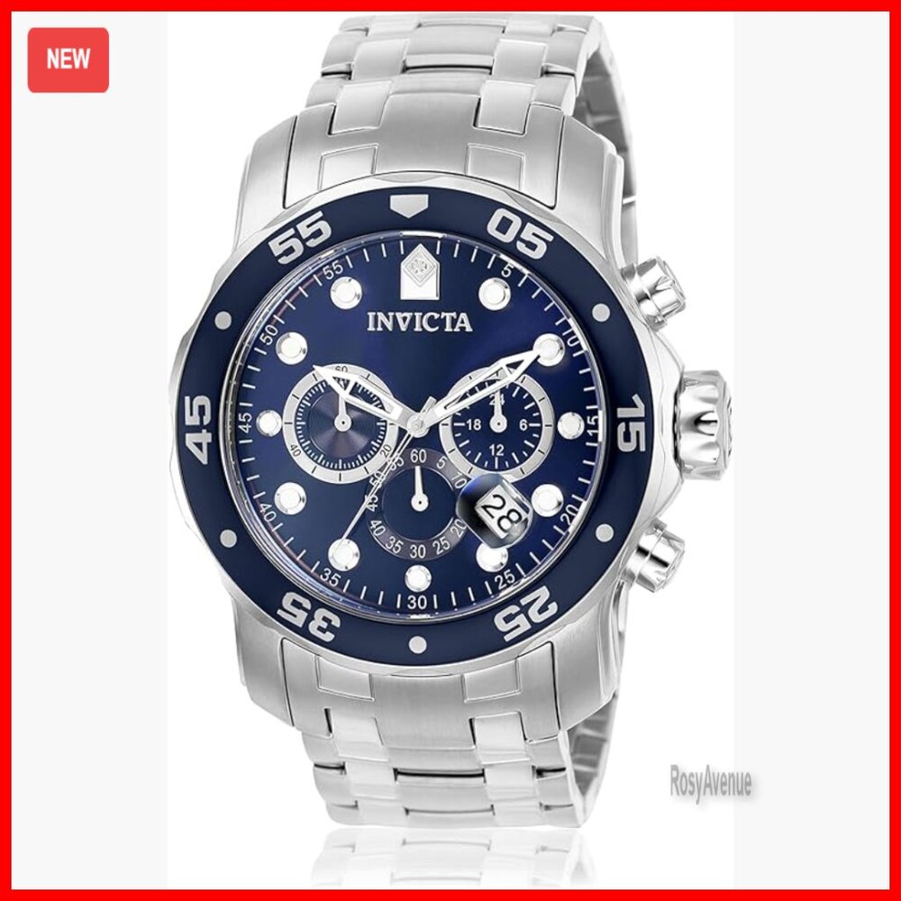 Men's Stainless Steel Chronograph Dive Watch, 48mm, 200m Water Resistant
